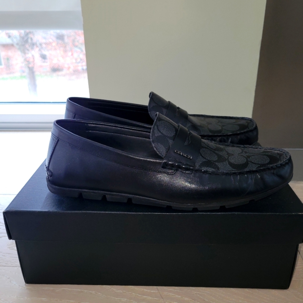 Coach Loafers, Size 12, Black